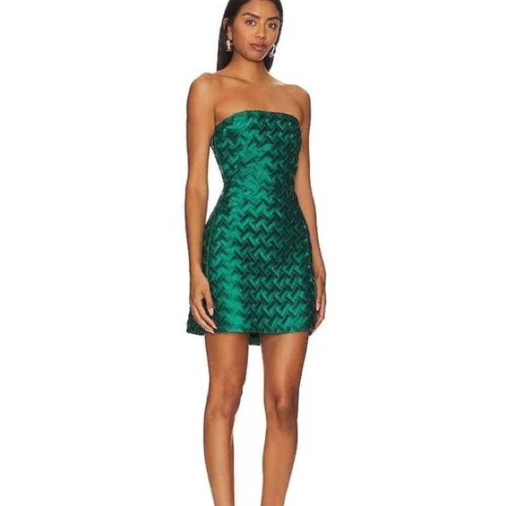 Amanda uprichard Arely mini dress in dark green